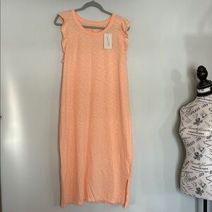 Universal Threads Coral Sleeveless Ruffle Maxi Dress size xxl